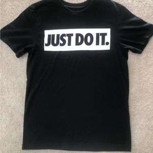 Nike black and white Just Do It. T shirt men’s size small